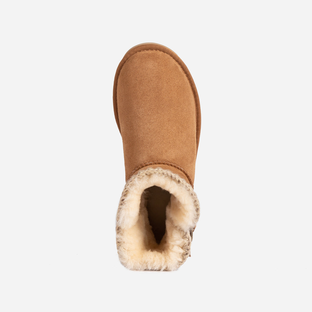 Buckled Mini Boots Platform
