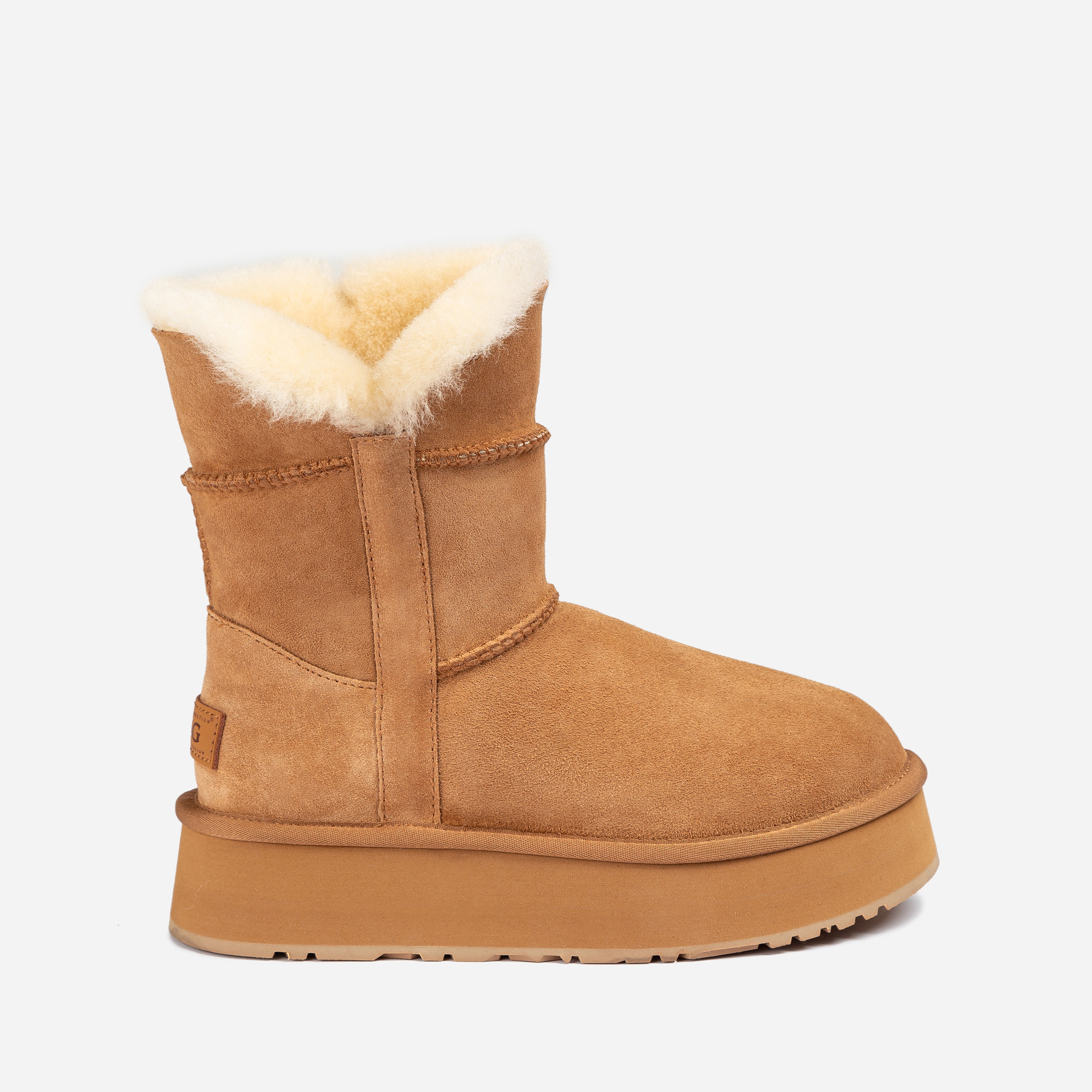 Classic Platform Buckle Mini Boots