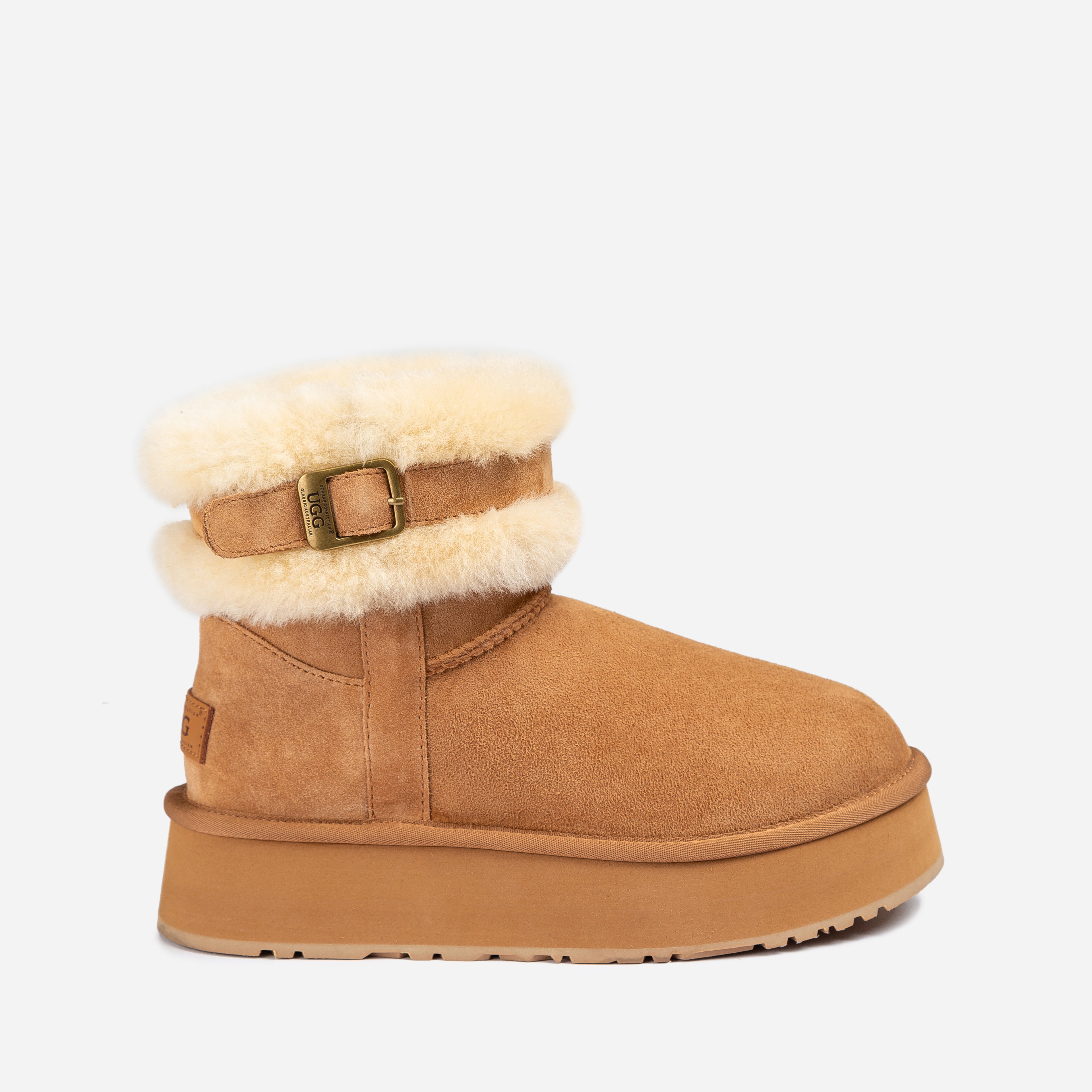 Classic Platform Buckle Mini Boots