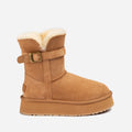 Classic Platform Buckle Mini Boots