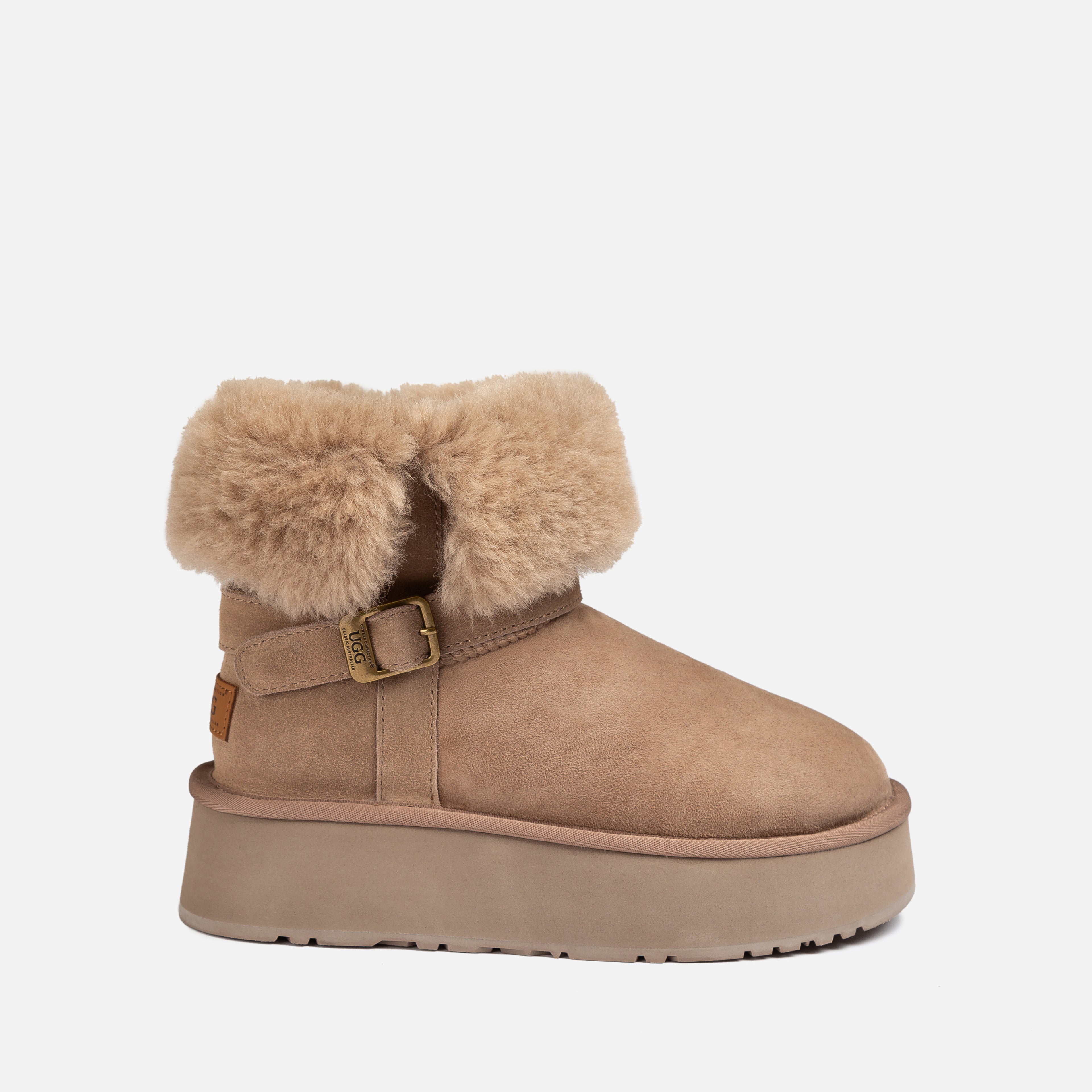 Classic Platform Buckle Mini Boots