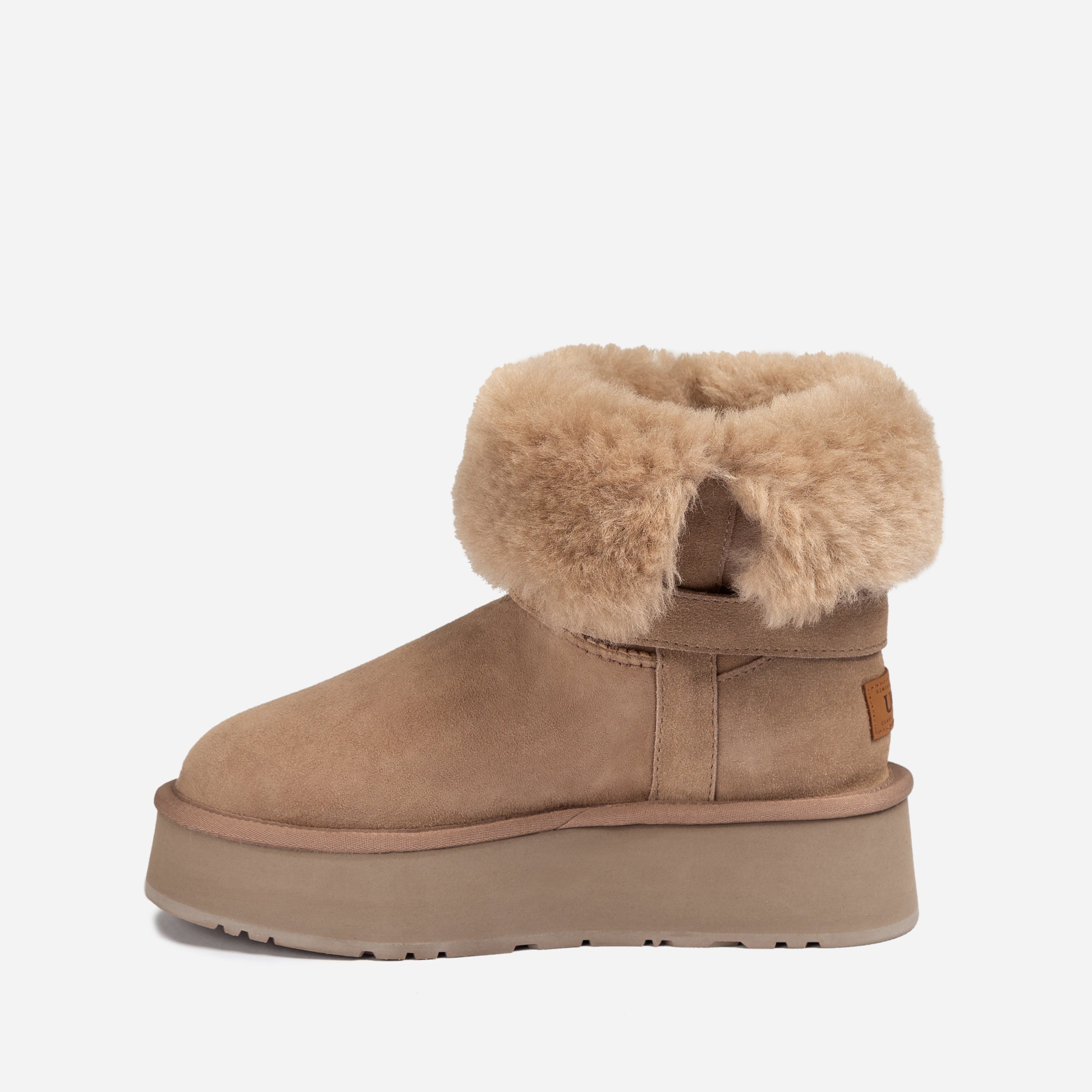 Classic Platform Buckle Mini Boots