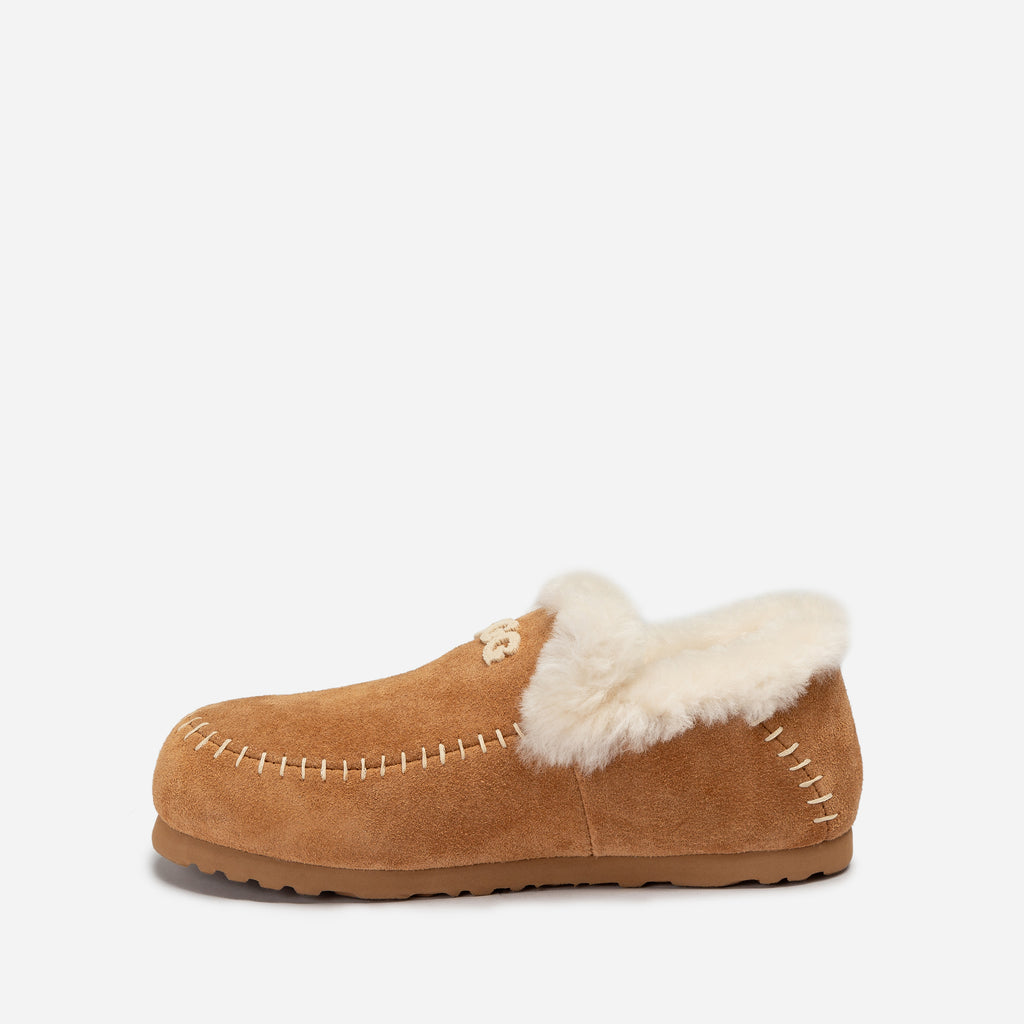 Joan Shearling Emb Logo Loafer