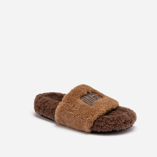 Acacia Shearling Logo Slipper