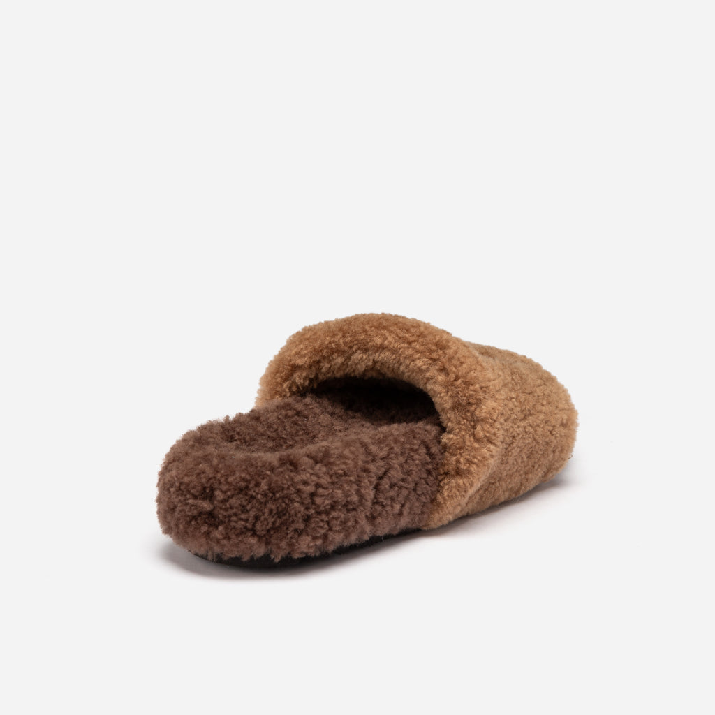Acacia Shearling Logo Slipper